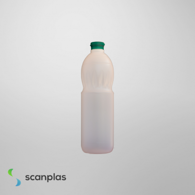  Botella Pead de 1litro natural con tapa