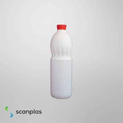 Botella Pead 1L Blanca con tapa 