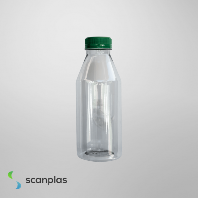 Botella Pet 500cc R38 con tapa verde